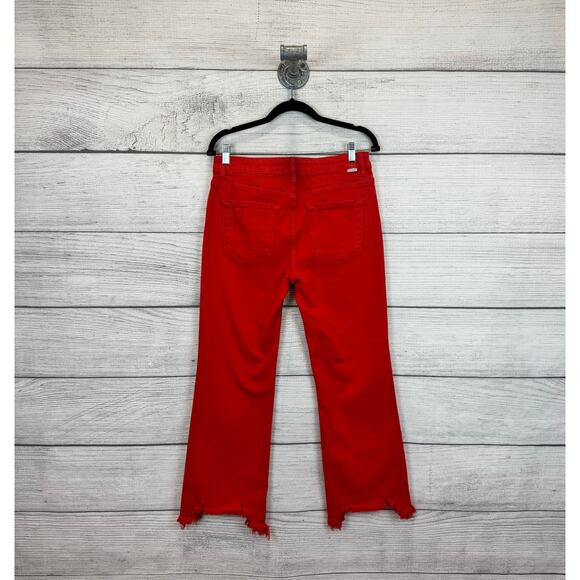 Vibrant Red Straight Leg Jeans - Picture 7 of 11